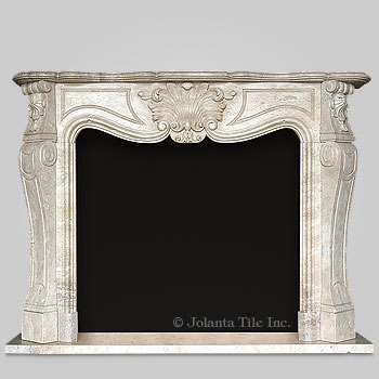Boheme™ - travertine traditional fireplace