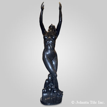 From Every Angle™ - marble black modern sculpture