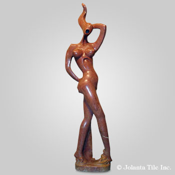 Hear me Now™ - marble red modern sculpture