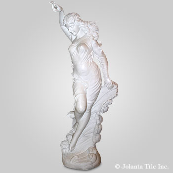 Oyster Pearl™ - marble white traditional sculpture