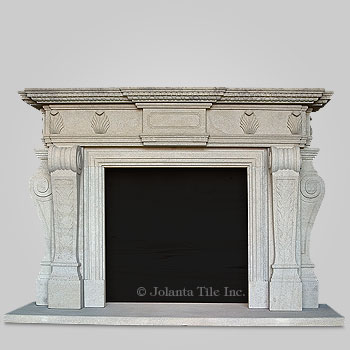 Romulus™ - sandstone traditional fireplace