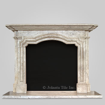 Toscana™ - travertine modern fireplace