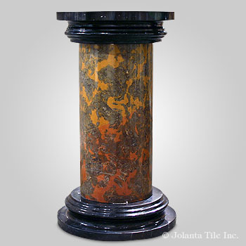 Train Pedestal™ - marble multicolor pedestal