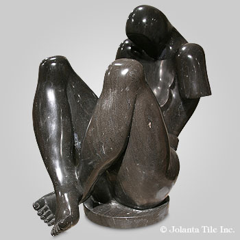 What Really Counts™ - marble black modern sculpture