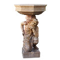 Atlas™ - marble yellow bird bath