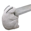 Bull-Frog Bench™ - granite yellow bench with frog decor