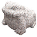 Frogbert™ - granite yellow frog decor