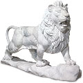 Simba™ - marble white animal sculpture