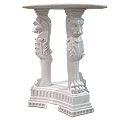 Three Legged Lions™ - marble rose table with lion decor