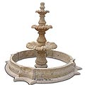 Adela™ and surrounds - travertine 3 layer fountain