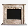 Ambroisa™ - travertine traditional fireplace