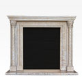 Aria™ - travertine modern fireplace