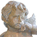 Butterfly Gone™ - travertine cherub