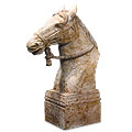 Calypso™ - marble brown horse bust sculpture
