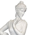 Dancer™ - marble white traditional lady sculpture