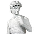 David - marble white historial figure sculpture