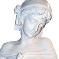 Delicate Breeze™ - marble white traditional lady sculpture
