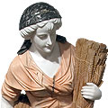 Fall™ - marble multicolor traditional lady sculpture