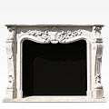 Grand Affair™ - travertine traditional fireplace