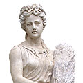 Harvest™ - travertine traditional lady sculpture