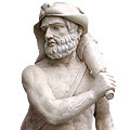 Hercules - travertine historical figure sculpture