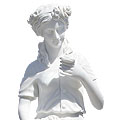 In The Garden™ - marble multicolor traditional lady sculpture