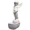 Peeing Cherub™ - marble white small fountain