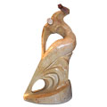 Surfer™ - marble yellow modern sculpture