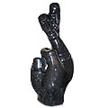 When In Doubt™ - marble black modern hand sculpture